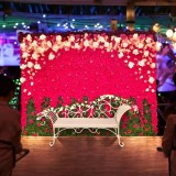 Panou Floral de Lux si bancuta cu flori ,pentru Inchiriere , Decor de Poveste pentru Evenimente Speciale