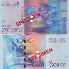 Capul Verde Cape Verde 1000 Escudos 2014 (15) Specimen UNC