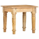vidaXL Masă Laterală Lemn Masiv Mango 43x43x40 cm Maro - Măsuță Cafea, Suport Telefon, Noptieră - Mobilier Living Rustic
