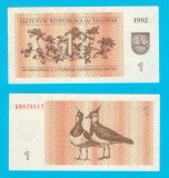 Lituania (p#39) 1 Talonas 1992 UNC &#039;Lapwing&#039; serie: KD078817