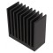 Radiator extrudat cu aripioare negru 37,5x80x80 mm