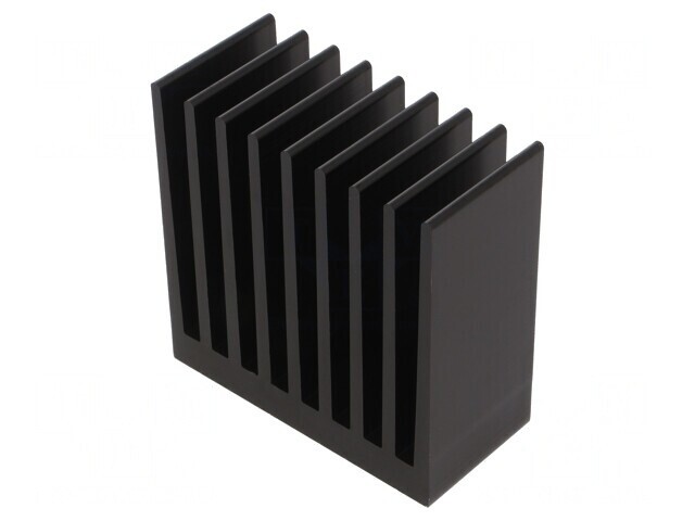 Radiator extrudat cu aripioare negru 37,5x80x80 mm