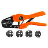 Cleste pentru sertizat NEO Tools cu 5 falci interschimbabile, 220 mm