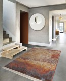 Cumpara ieftin Covor Model RE BORN 21806-514, Marime 80 x 150 cm, Multicolor, Bumbac reciclat si Polipropilena, Living, Dormitor, Sufragerie, Birou