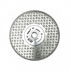 Disc diamantat, 2 in 1, taiere si slefuire piatra, 125 mm, M14, Dedra