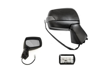 Oglinda exterioara Subaru Forester (Sj), 01.2013-, Dreapta, reglare electrica; carcasa neagra, grunduit; incalzita; geam convex; cromat; cu semnaliza foto