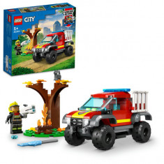 LEGO City: Masina de pompieri 4 x 4 5 ani+, 97 piese