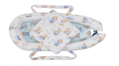 Baby Nest Somnart: Cosulet bebelusi + Salteluta 42x84x2 cm + Paturica 70x70 cm model Ursuleti Relax KipRoom foto