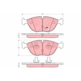 Placute frana Audi A4 B5 Avant (8d5), A8 D2 (4d2, Tt (8n3), Tt Roadster (8n9); Bmw 7 (E38), Z8 Roadster (E52); Chrysler Crossfire Roadster, Crossfire