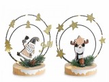 Cumpara ieftin Set 2 decoratiuni Craciun cu led 16x10x17 cm