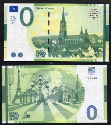 GERMANIA 0 EURO MEMO, ULM Catedrala, UNC foto