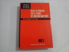 RECUEIL DE PROBLEMES SUR LA THEORIE DES FONCTIONS ANALYTIQUES - M. EVGRAFOV et coll.
