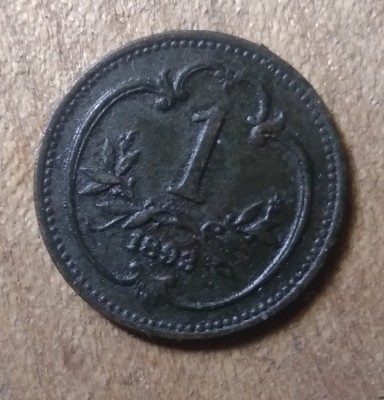 AUT AustroUngaria 1 heller 1893 foto