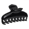 Clamă Păr Femei, Negru, 8cm, Plastic Lucios, Oem