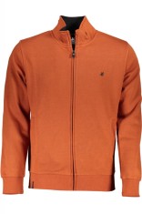 Bluza barbati cu fermoar si maneca lunga maro, 2XL foto