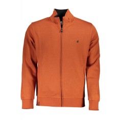 Bluza barbati cu fermoar si maneca lunga maro, 2XL