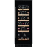 Racitor de vinuri incorporabil AEG AWUS020B5B, 58 l, 20 sticle, Control electronic, Rafturi lemn, Usa reversibila, Clasa G, H 82 cm, Negru