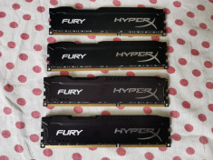 Kit Memorie Ram HyperX Fury Black 32 GB (4 X 8 GB) 1866 Mhz. foto