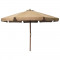 vidaXL Umbrelă de soare de exterior, st&acirc;lp din lemn, gri taupe, 330 cm