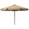 vidaXL Umbrelă de soare de exterior, st&acirc;lp din lemn, gri taupe, 330 cm 47215