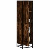 Gossi dulapuru stejar afumat 35,5x35x139 cm lemn si metal prelucrat