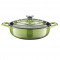 Cratita fonta emailata+capac 28cm Green Handy KitchenServ