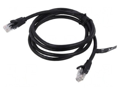 Patch Cord U/UTP Cat6 Negru 3m foto