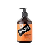 Proraso Beard Shampoo Wood and Spice Șampon hrănitor pentru barbă Cedru, șofran și vanilie 200 ml