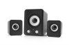 Boxe PC 2.1 Kisonli U2200, 11W, Subwoofer, USB, Jack 3.5mm, Stereo, Negru/Rosu