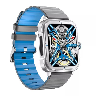 Ceas smartwatch TKY-D09, 1.83inches IPS HD, multi sport, apel bluetooth, agenda, rezistent la apa IP68, difuzor, notificari, vibratii, Negru silicon foto