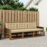 Cumpara ieftin Set de canapele de exterior 3 buc. 3-Locuri Natural si Bej