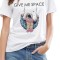 Tricou dama alb - Give me space - L