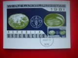 HOPCT MAXIMA NR 1474 ZIUA MONDIALA A ALIMENTATIEI 1981 -AUSTRIA