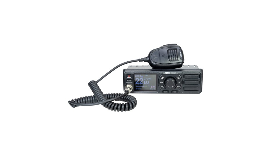 Radio CB Jopix Doris 40CH AM/FM - 4W, Roger Beep, VOX, 12-24V - Station Mobile Neuve