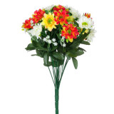 Cumpara ieftin Buchet decorativ artificial cu flori mici galbene,plastic,46 cm, Oem