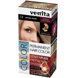 Vopsea de par permanenta Venita Plex, 125 ml, Nr 7.0, Blond Natural