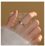 Cumpara ieftin Inel din Argint 925 Rodiat cu Banda Dubla Ondulata E i Perla , Ocean Wave Pearl