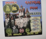 SET DE MONEDE . CASTELUL BRAN/CETATEA SIGHISOARA . CONTINE MEDALIE TOMBAC ARGINTAT . TIRAJ 250 SETURI . SETUL FIGUREAZA IN CATALOGUL Schaffer .