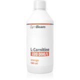 GymBeam L-Carnitine 220 000 mg/l supliment alimentar pentru sportivi aroma Orange 500 ml