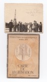 Foto si legitimatie Expozitia Internationala Paris 1937 - participanti din Romania