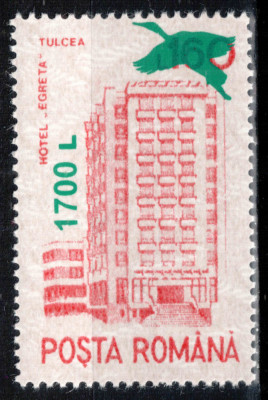 Romania 2000, LP 1520, Hoteluri si cabane - supratipar &amp;quot;egreta&amp;quot;, seria, MNH! foto