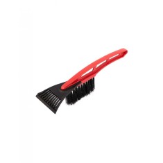 Racleta curatare zapada cu perie ergonomica neagra cu maner rosu