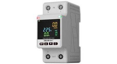 Qoltec Contor electronic monofazat | contor de consum de energie | DIN35 | Control de la distanță | Istoric măsurători | Wi-Fi | TUYA | Viață intelige foto