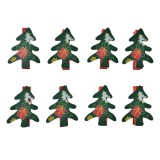 Cumpara ieftin Set 12 ornamente Bradut lemn cu clema 3x1x4 cm