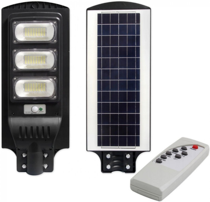 Lampa solara stradala LED, 150 W, IP65, temperatura culoare 6000 K, telecomanda inclusa, RESIGILAT