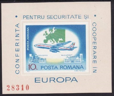 C3127 - Romania 1977 - CSCE bloc nedantelat,neuzat, neuzat,perfecta stare foto