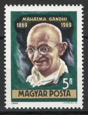 Ungaria 1969 Mi 2544 MNH - 100 de ani de la nasterea lui Gandhi foto