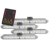 Cumpara ieftin Set 4x6 Lumini LED Tip Stroboscop De Avertizare Flash Rosu si Albastru Alimentare 12V