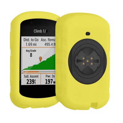 Husa de protectie pentru GPS Garmin Edge 530, Kwmobile, Galben, Silicon, 49315.06 foto