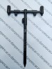 Buzz Bar Pescuit 2 Posturi Reglabil 16-20cm + Pichet FL, Rod Pod Duraluminiu Negru